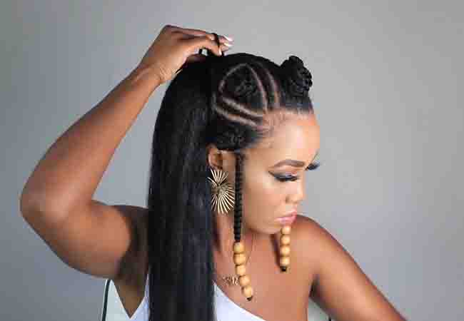 Bantu Knot Out Hairstyle On Kanekalon Hair