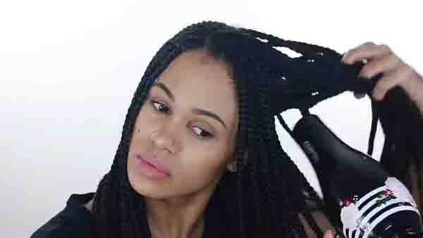 How should you dry the braids after washing them