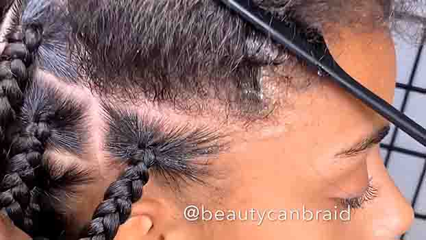 Step-by-step guide to getting knotted box braids
